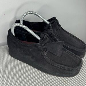 Clarks Womens Airabell Ankle Chukka Boots Black Suede / Women‎ Size 7.5 M